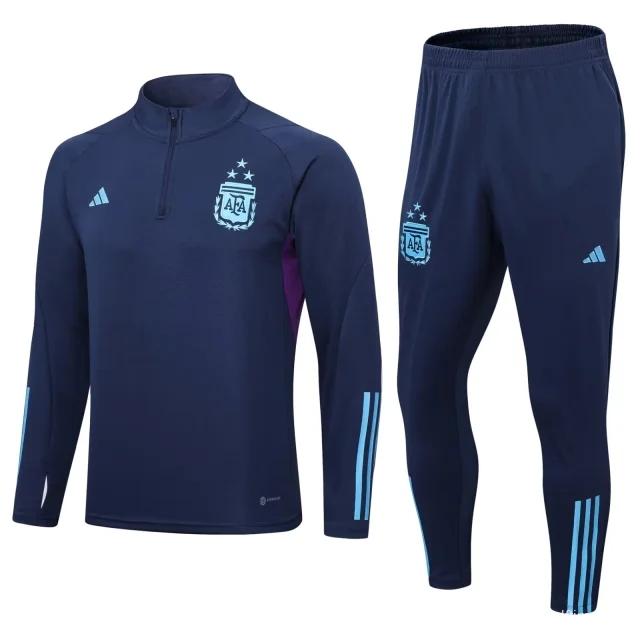 3 Stars 2022 Argentina Navy Half Zipper Tracksuit