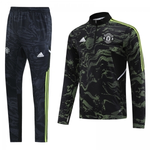 2023 Manchester United Dark Green Half Zipper Tracksuit