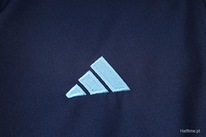 3 Stars 2022 Argentina Navy Full Zipper Tracksuit