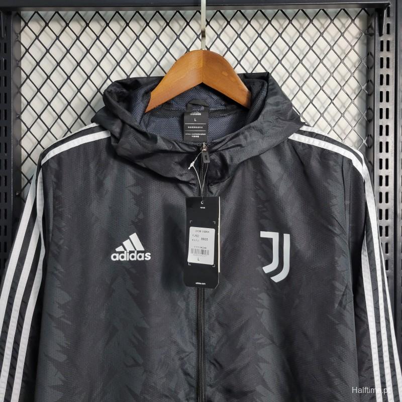 23-24 Juventus Black Windbreaker