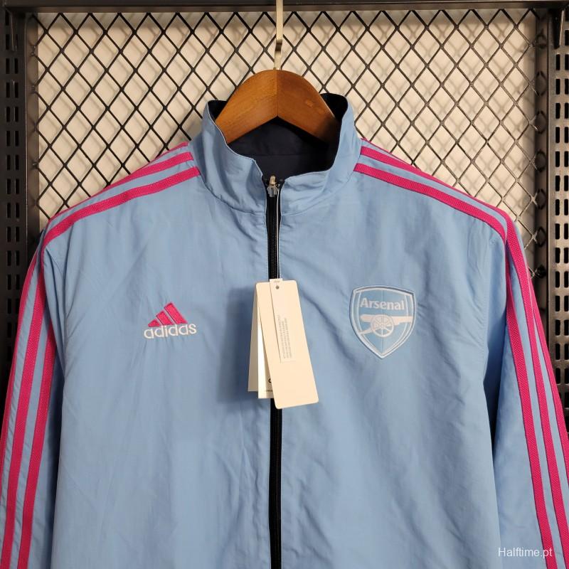 23-24 Arsenal Reversible Blue Navy Windbreaker