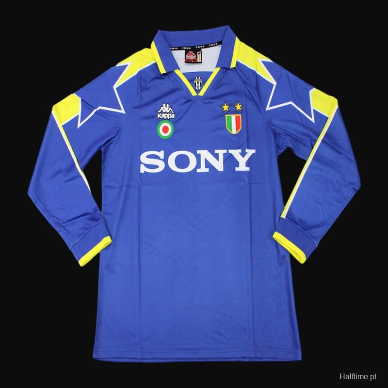 Retro 95/96 Juventus Away Blue Long Sleeve Jersey