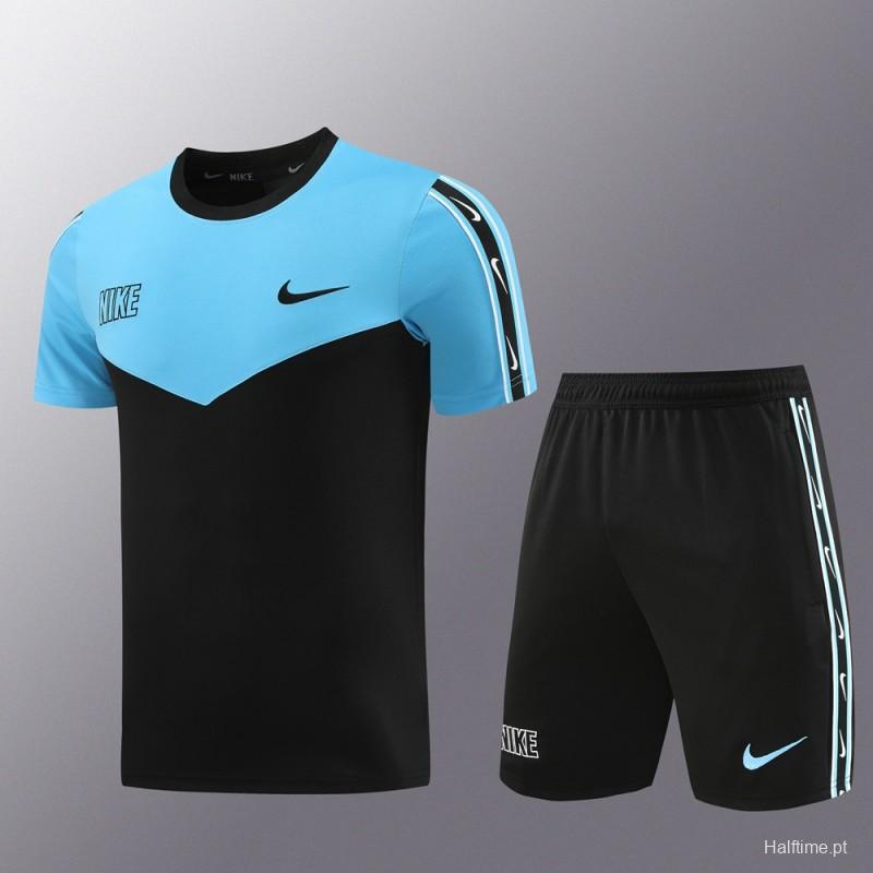 23/24 NIKE Black/Blue Short Sleeve Jersey+Pants