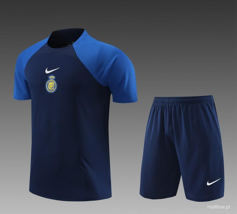 23/24 Al-Nassr Black/Blue Short Sleeve Jersey+Shorts