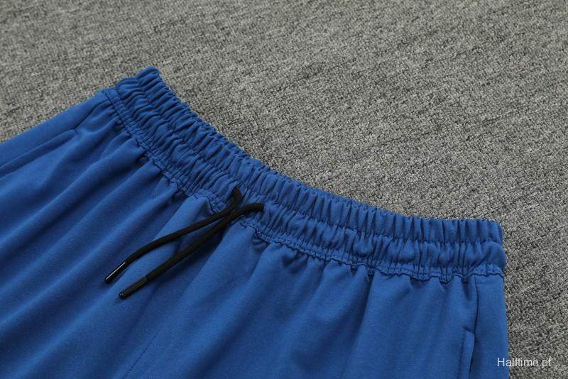 23/24 Olympique Marseille Blue Cotton Short Sleeve Jersey+Shorts