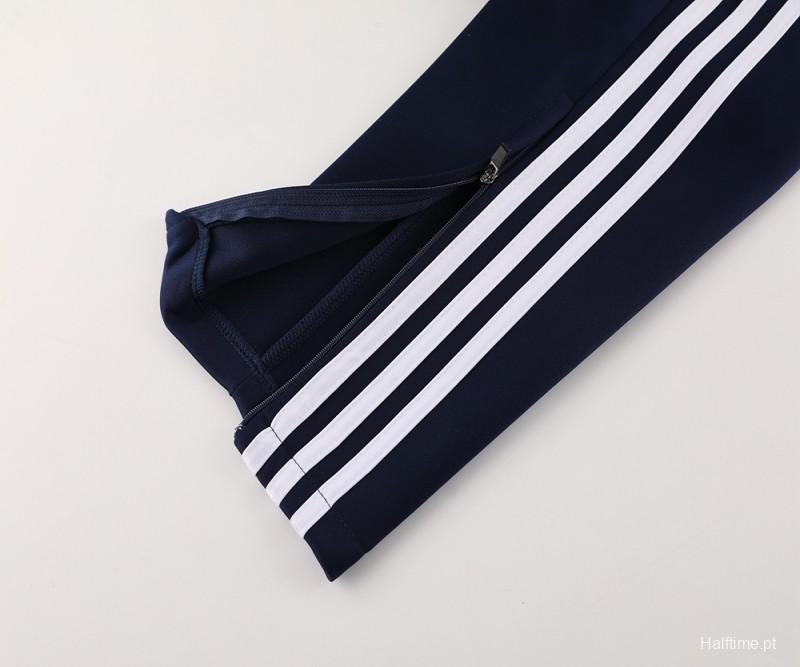 2024 Adidas Blue Half Zipper Jacket+Pants