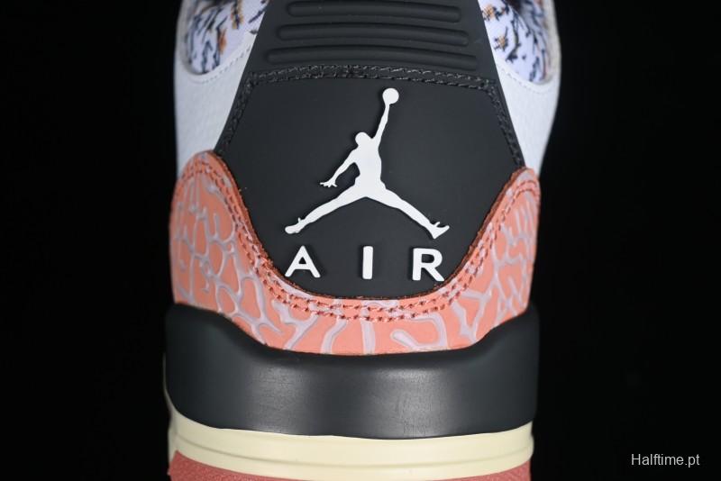 Air Jordan 3 GS "Red Stardust" AJ3 White Pink Floral