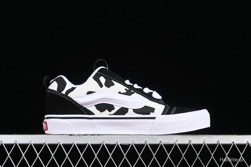 Vans Classics Knu Skool Cow Print Chunky Tongue Skate Shoes - VN0009QCB9P