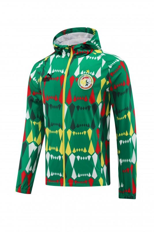 2024 Senegal Green Hoodie Full Zipper Jacket +Long Pants