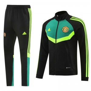 24/25 Manchester United Black/Green Full Zipper Jacket +Long Pants