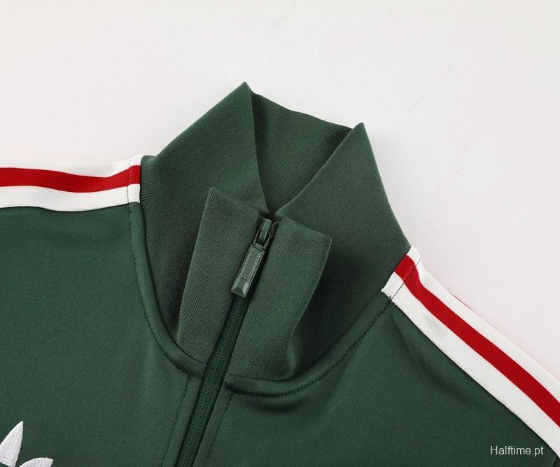 2024 Mexico Green Full Zipper Jacket +Long Pants