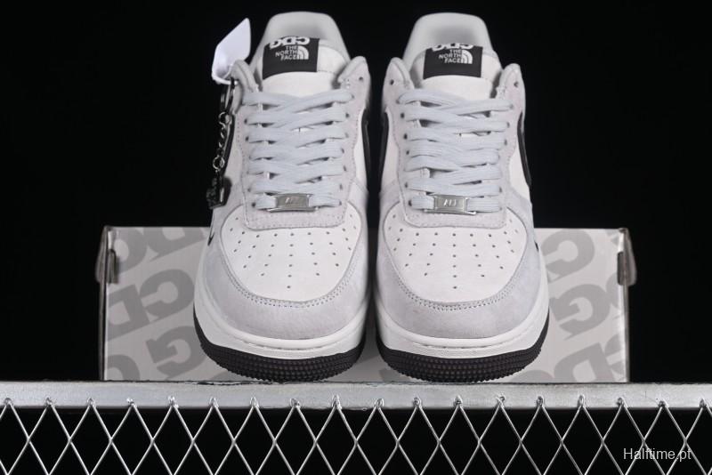 Nike Air Force 1'07 Low The North Face CDG Collaboration - Beige Grey Pigskin Low-Top Casual Sneakers - HD1968-015