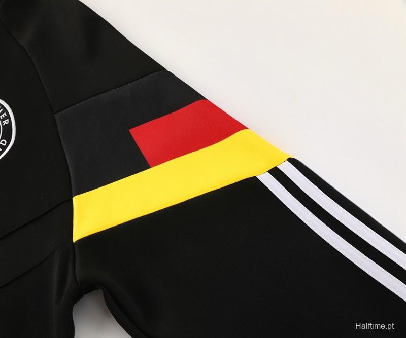 2024 Germany Black Full Zipper Jacket +Long Pants