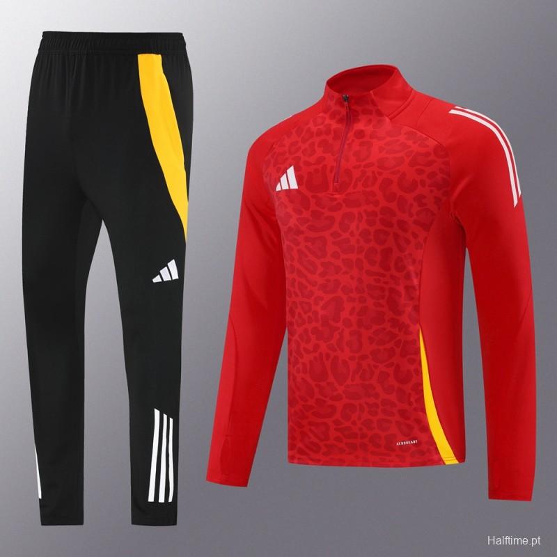 2024 Adidas Red Half Zipper Jacket+Long Pants