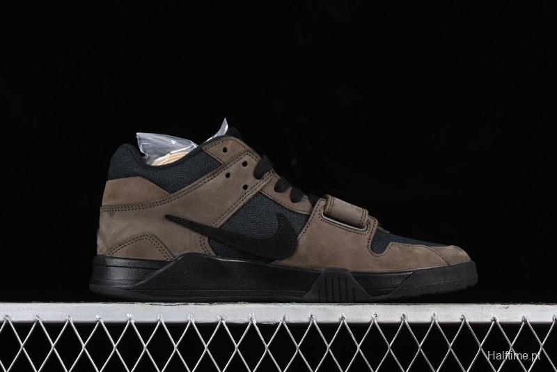 Nike Travis Scott x Jordan Cut The Check AJ1 Basketball Shoes with Velcro Design - FZ8117-200