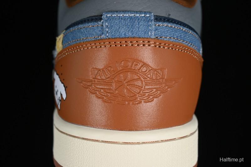 Nike Air Jordan 1 Low AJ1 Customized Low-Top Casual Sneakers - FZ5042-041