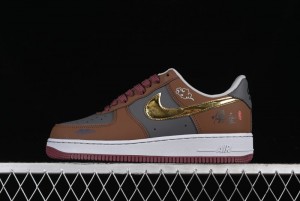 Nike Air Force 1 '07 Low Sun Black Myth Wukong Themed Casual Sneakers - CW2288-111