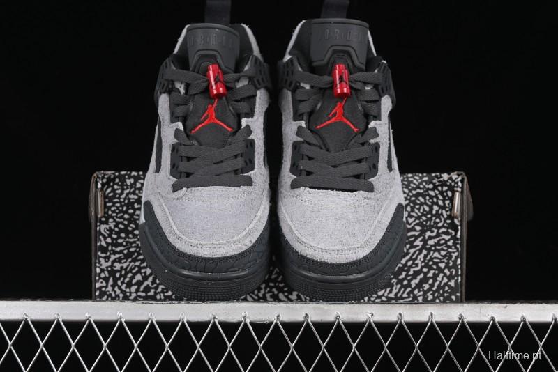 Nike Jordan Spizike Low AJ Hybrid Elements Black Grey Crack Leather Casual Sneakers - FQ1759-002