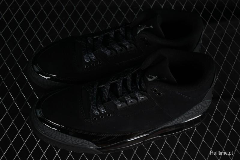 Nike Air Jordan 3 Retro Basketball Shoes Midnight Black - CT8532-001