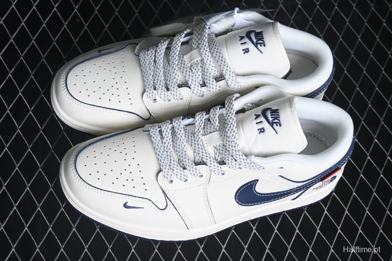 Nike Air Jordan 1 Low Supreme x The North Face Retro Basketball Shoes - XX3318-188