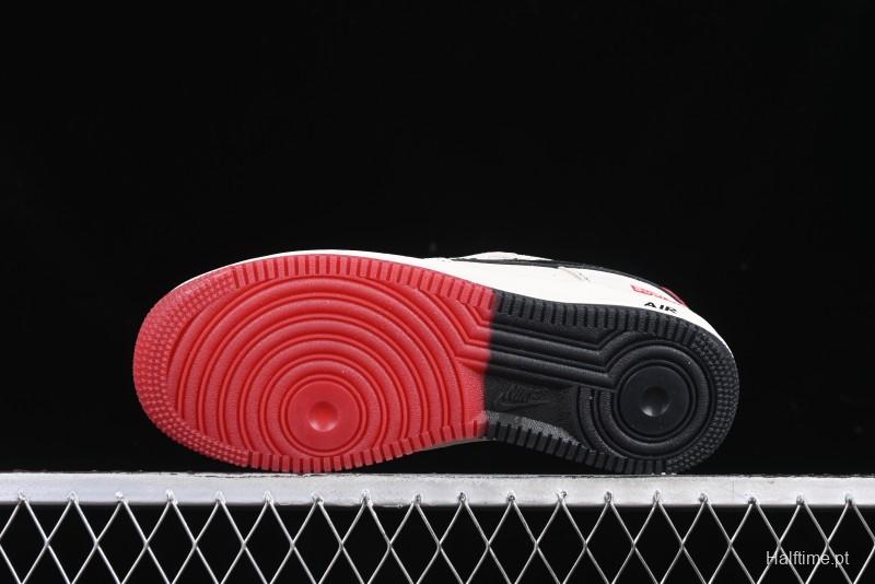 Nike Air Force 1 '07 Low Supreme Snake Year Limited Edition Black Snake Swoosh Low-Top Casual Sneakers - HH7518-033