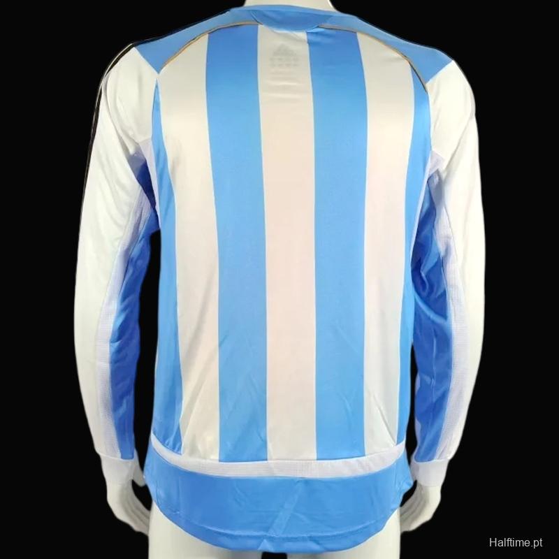 Retro 2006 Argentina Home Long SLeeve Jersey