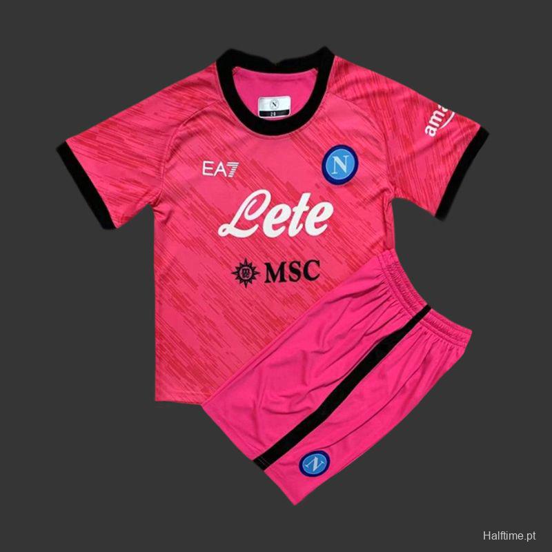 22/23 Kids EA7 Napoli Goalkeeper Pink