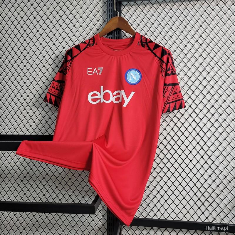 23/24 Napoli Red pre-Match Jersey