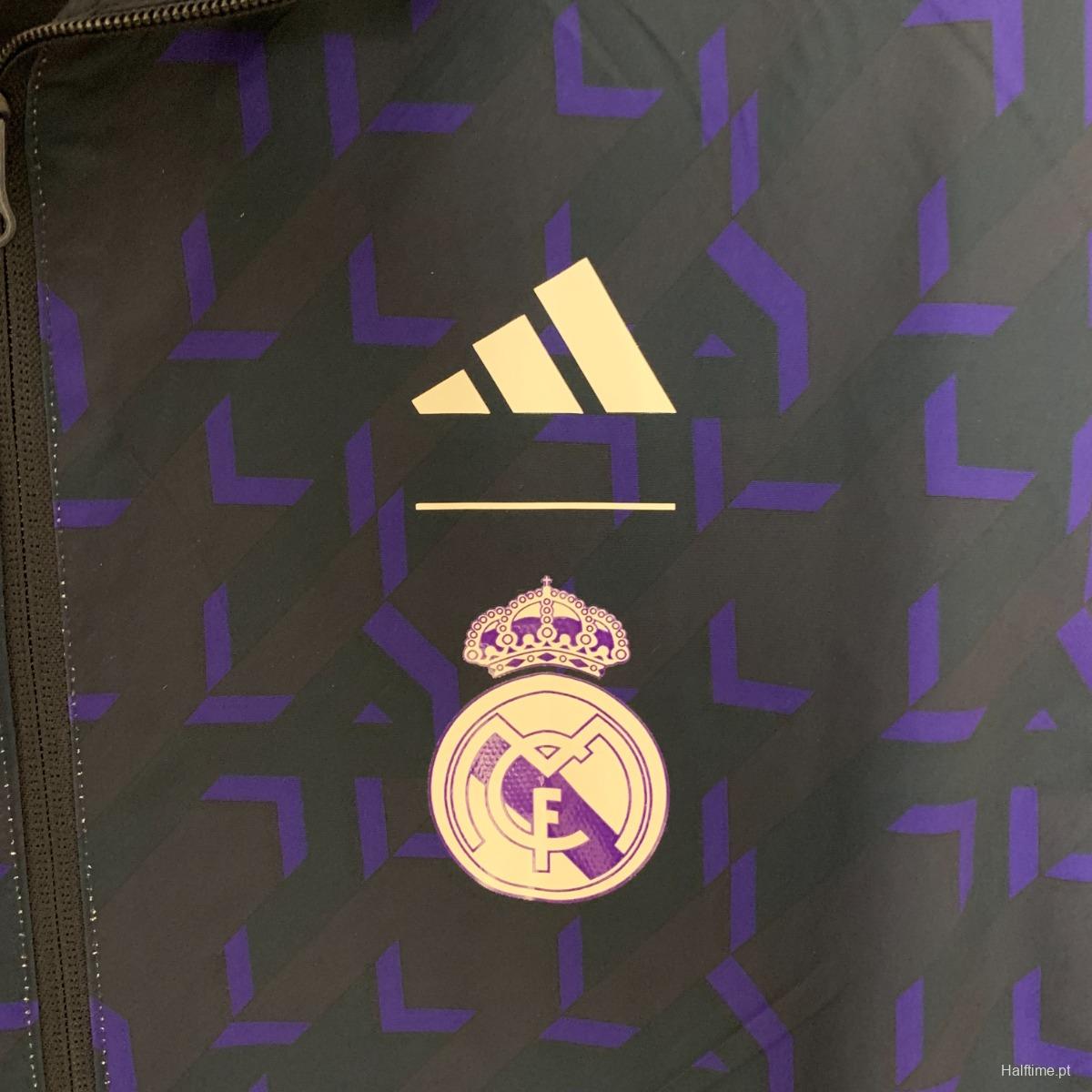 23/24 Real Madrid Navy Reversible Full Zipper Jacket