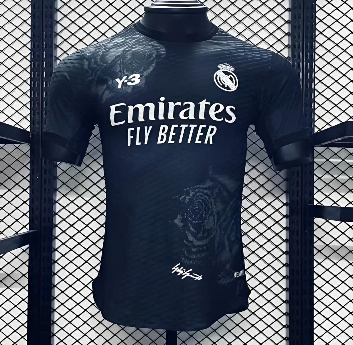 Player Version 24/25 Real Madrid x Yamamoto Black Jersey