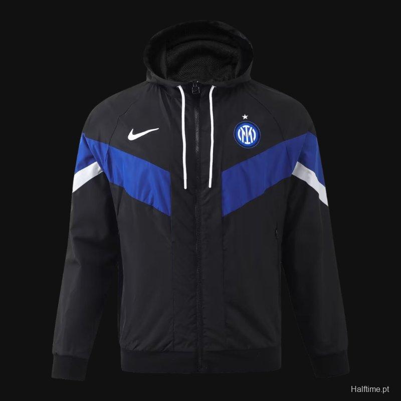 23/24 Inter Milan Black Windbreaker