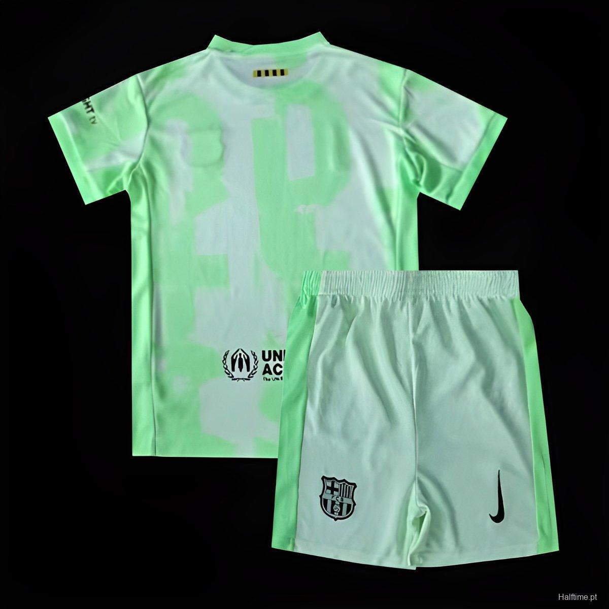 24/25 Kids Barcelona Third Green Jersey