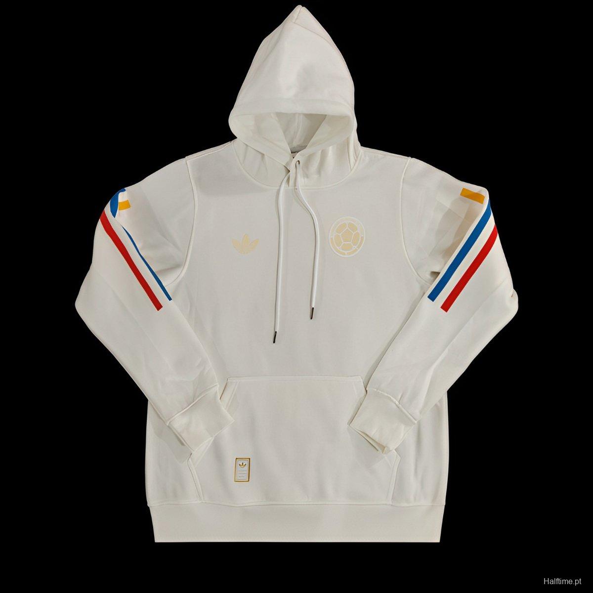 2024 Colombia 120th Black/Navy/Grey/Beige/White Hoodie With Golden Badge