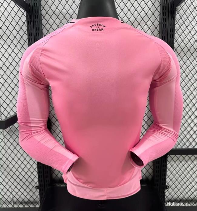 Player Version 25/26 Inter Miami Away Pink Long Sleeve Jersey