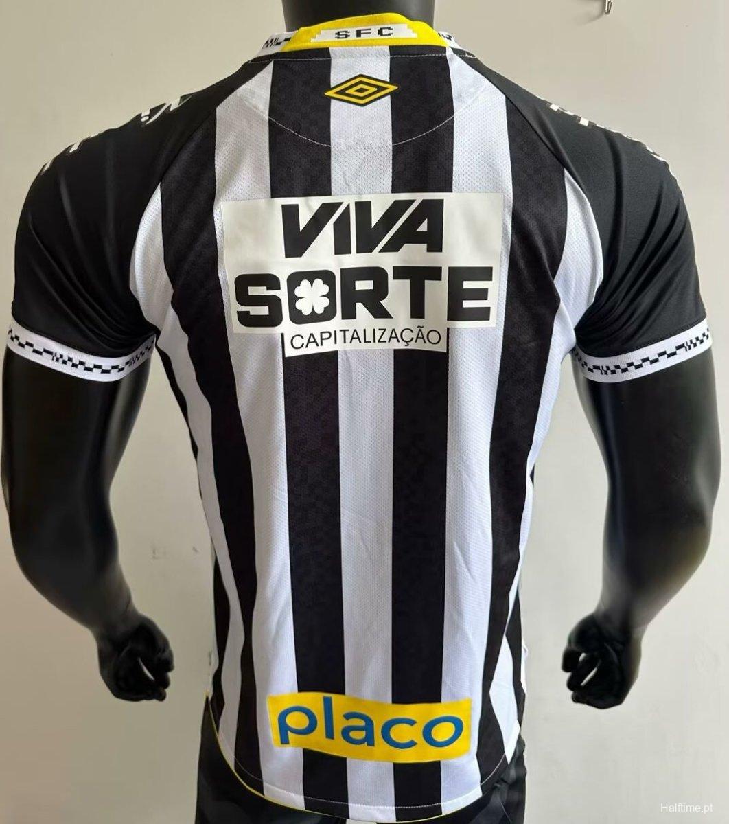 Player Version 25/26 Santos Away Jersey With Full Sponsors